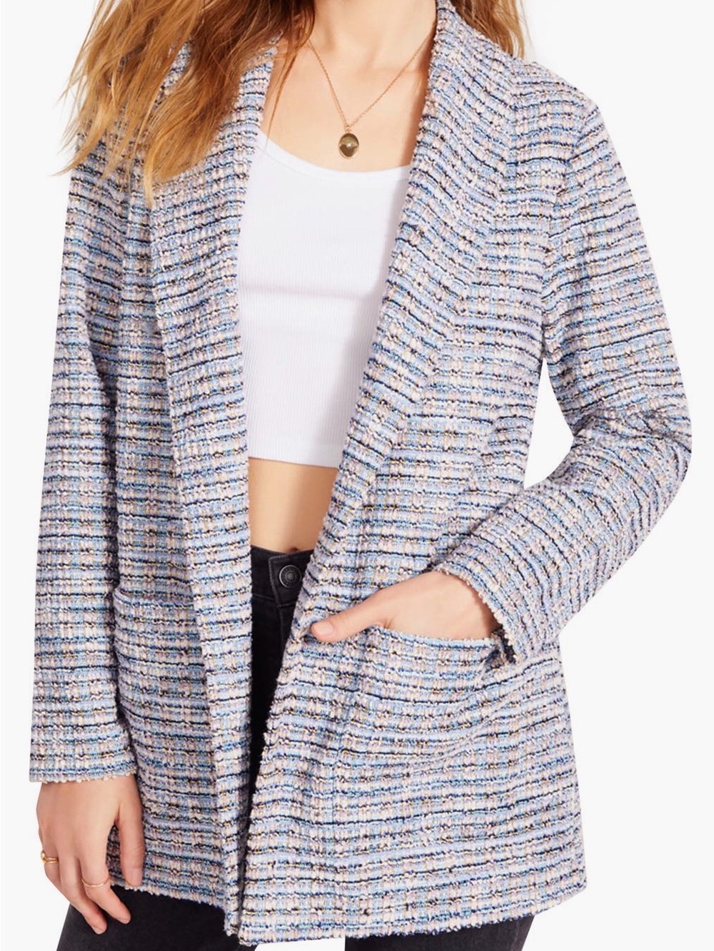 BB Dakota Tweed Soft Knit Blazer
